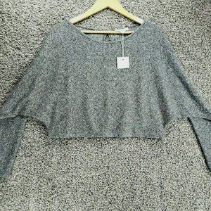 Fika the Brand Crop Top Women's Size Medium Color is Gray